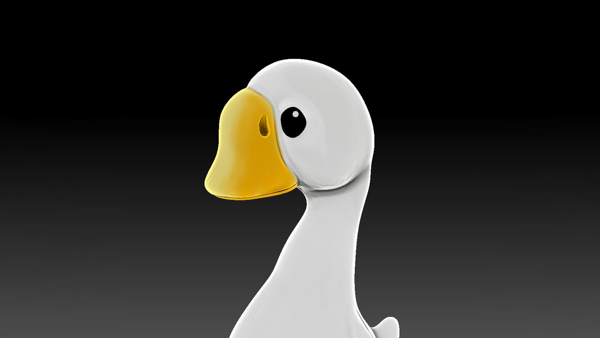 Cute duck 3D Print ready textured model 3D print model_9
