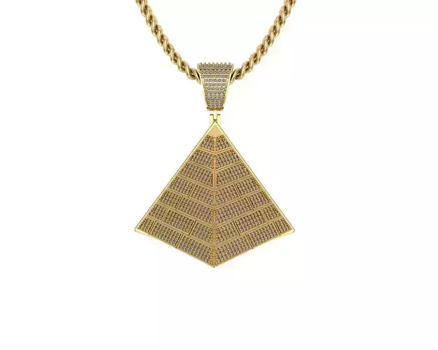 Egyptian Pyramid Diamond Pendant