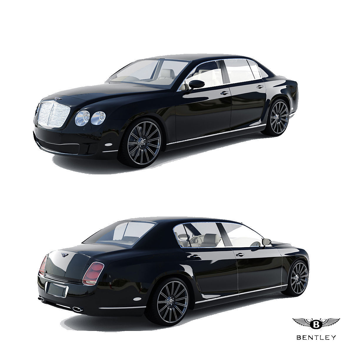 Bentley Flying Spur 3D model_2