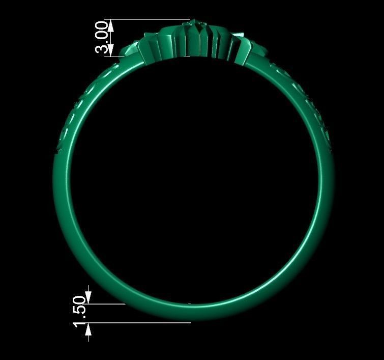 Fenix bird wings ring 3D print model_9