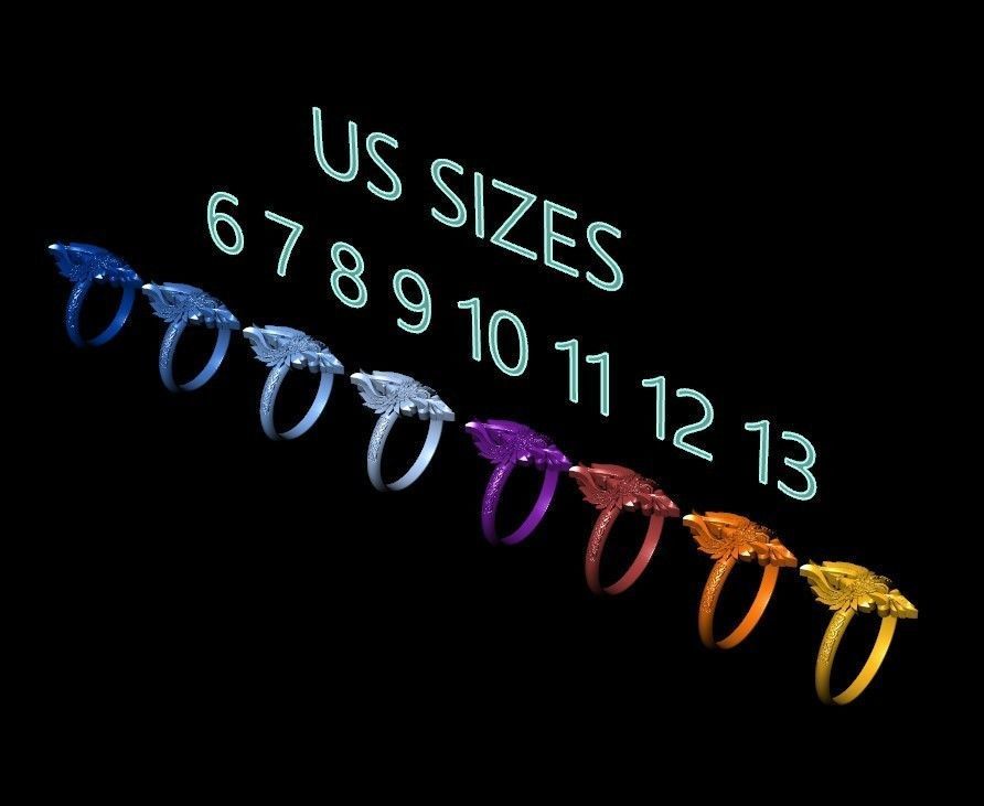 Fenix bird wings ring 3D print model_8