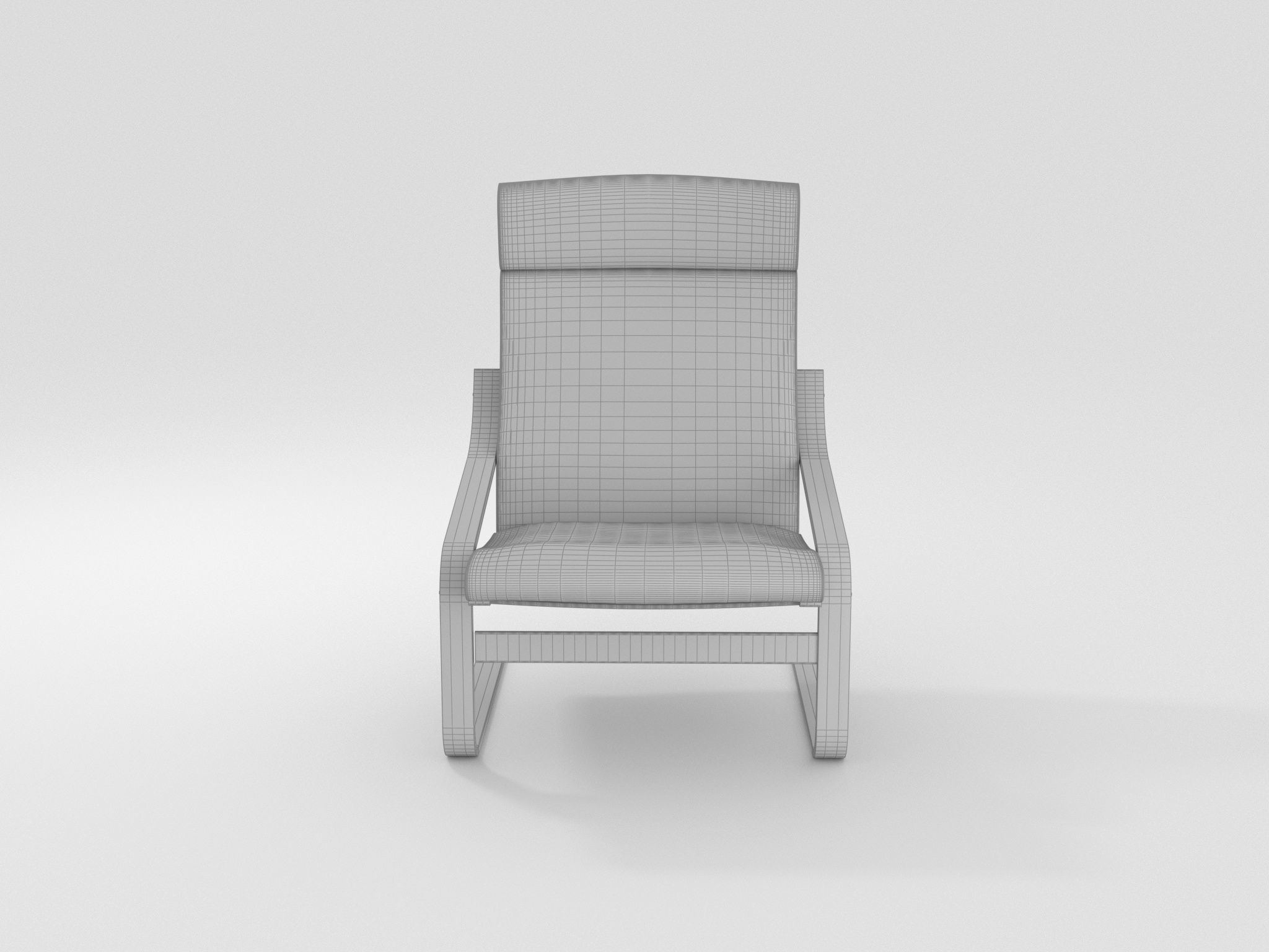 Armchair Scandi design 3D model_10