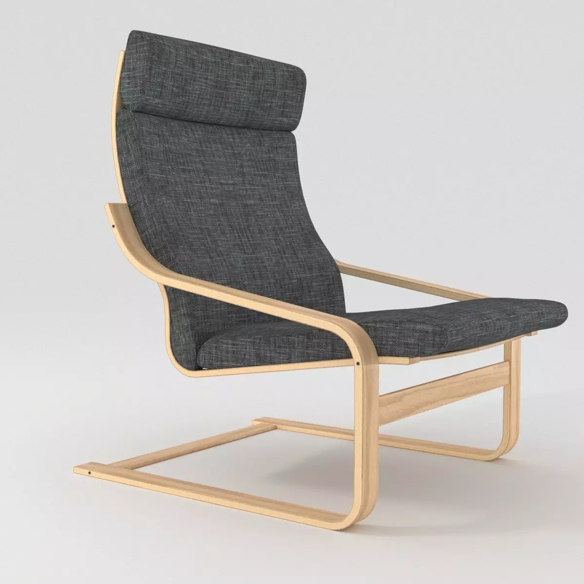 Armchair Scandi design 3D model_0