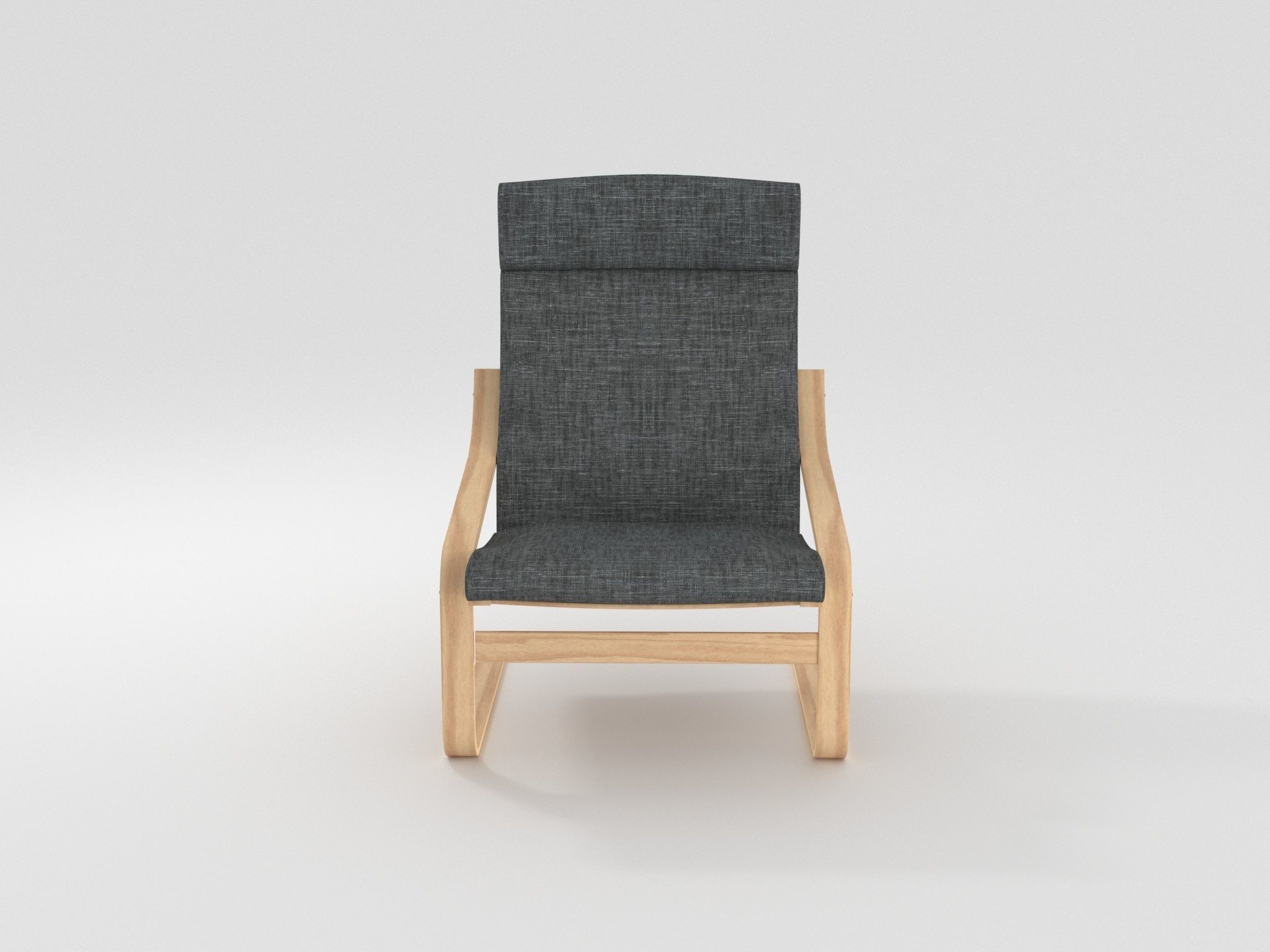 Armchair Scandi design 3D model_9