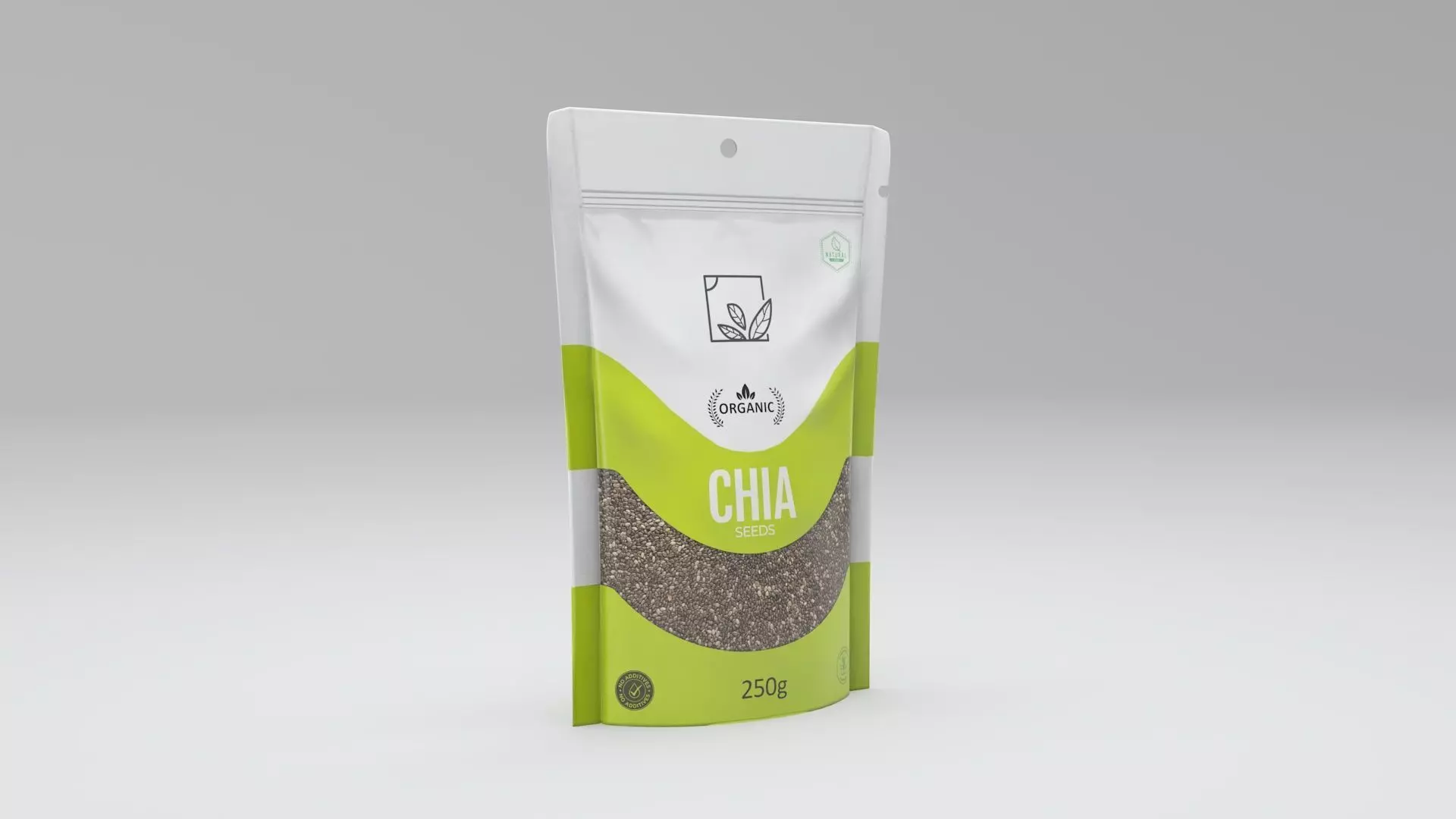 Chia Seeds Pack Low-poly 3D model
