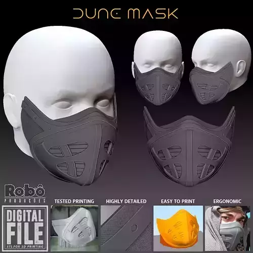 DUNE MOVIE MASK - PAUL ATREIDES FREMEN STILLSUIT MASK