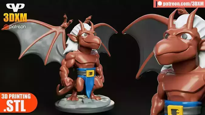 Gargoyles Brooklyn Chibi STL for 3D Printing 3DXM ChibiSTL