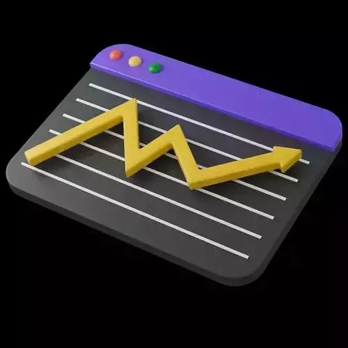 Animated Business Analytics 3D Models Icon No6  Low-poly 3D model