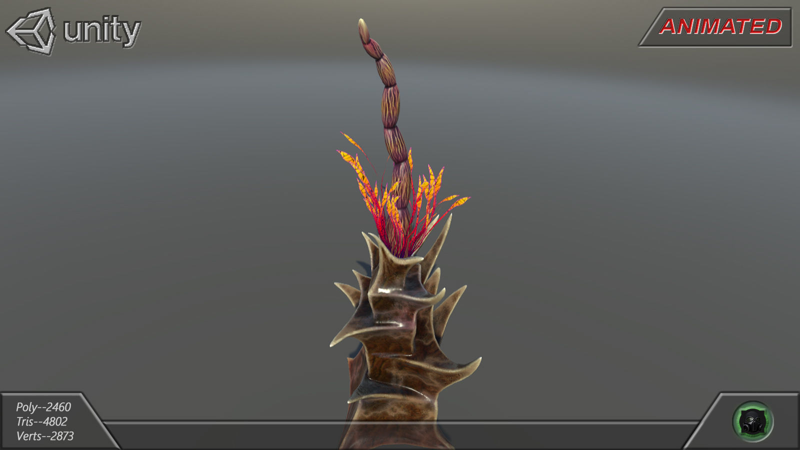 Alien flora plant 40 Low-poly 3D model_8