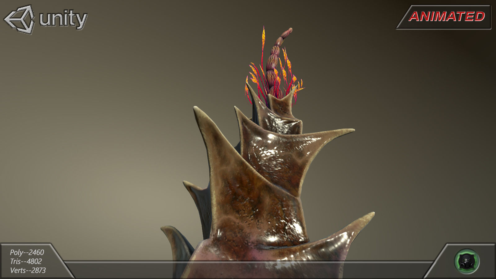 Alien flora plant 40 Low-poly 3D model_2