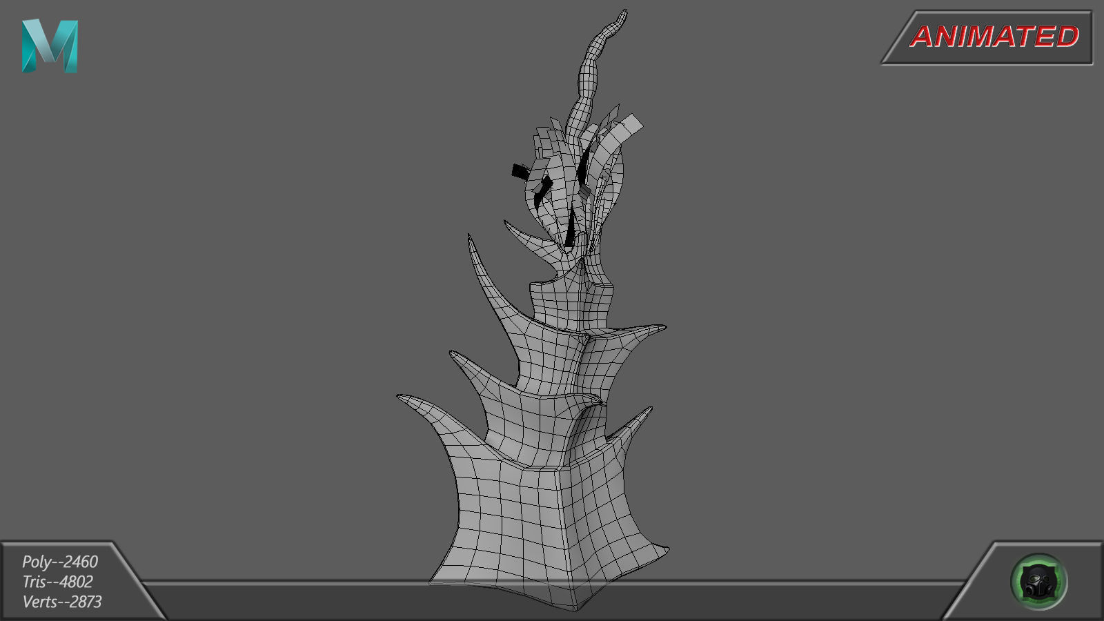 Alien flora plant 40 Low-poly 3D model_16