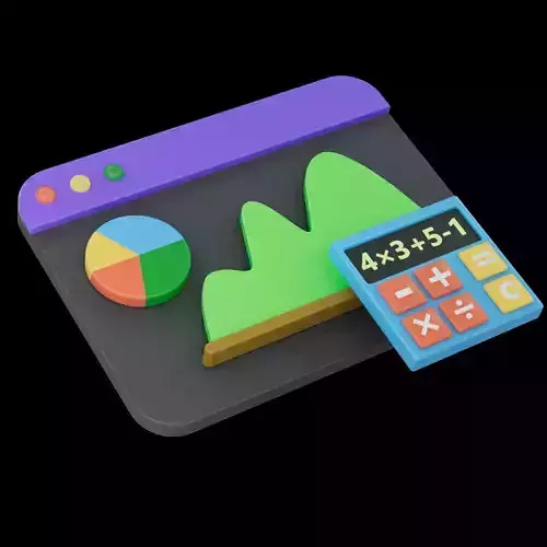 Animated Business Analytics 3D Models Icon No7   Low-poly 3D model