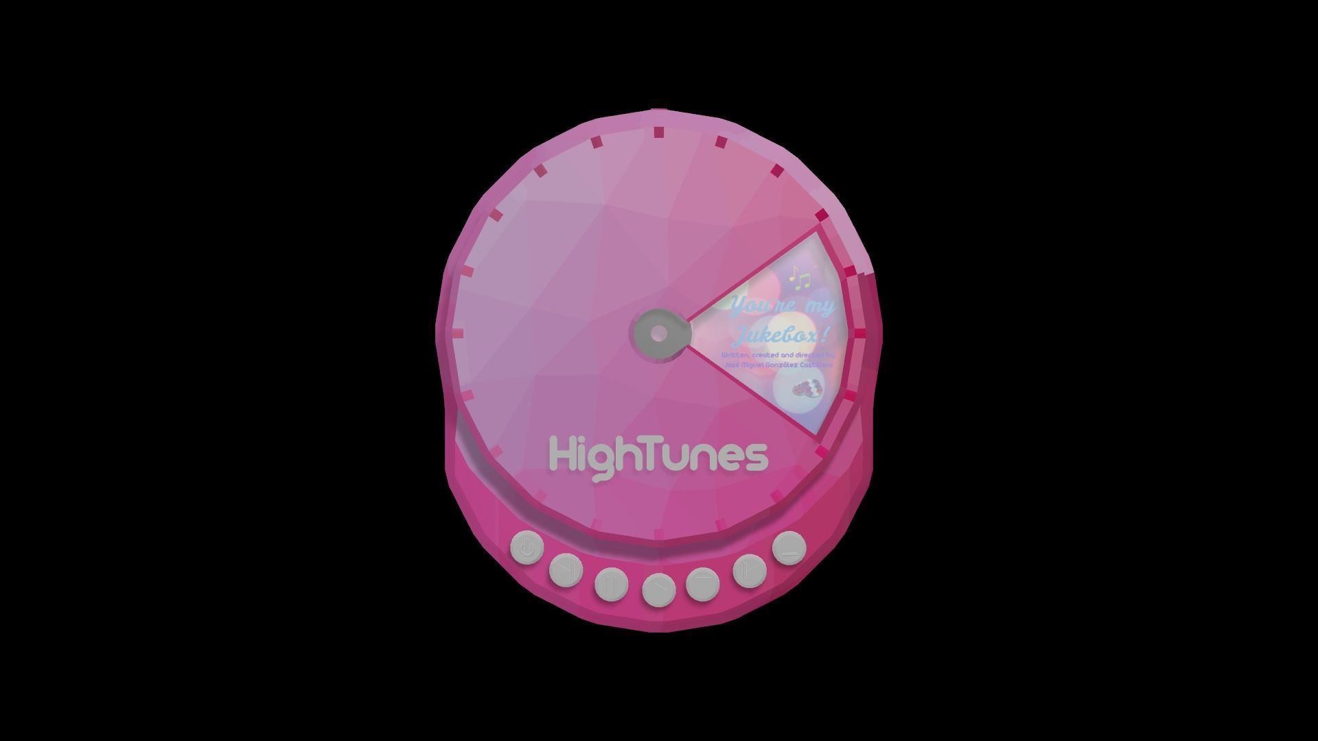 Lowpoly Portable CD Player Free low-poly 3D model_1