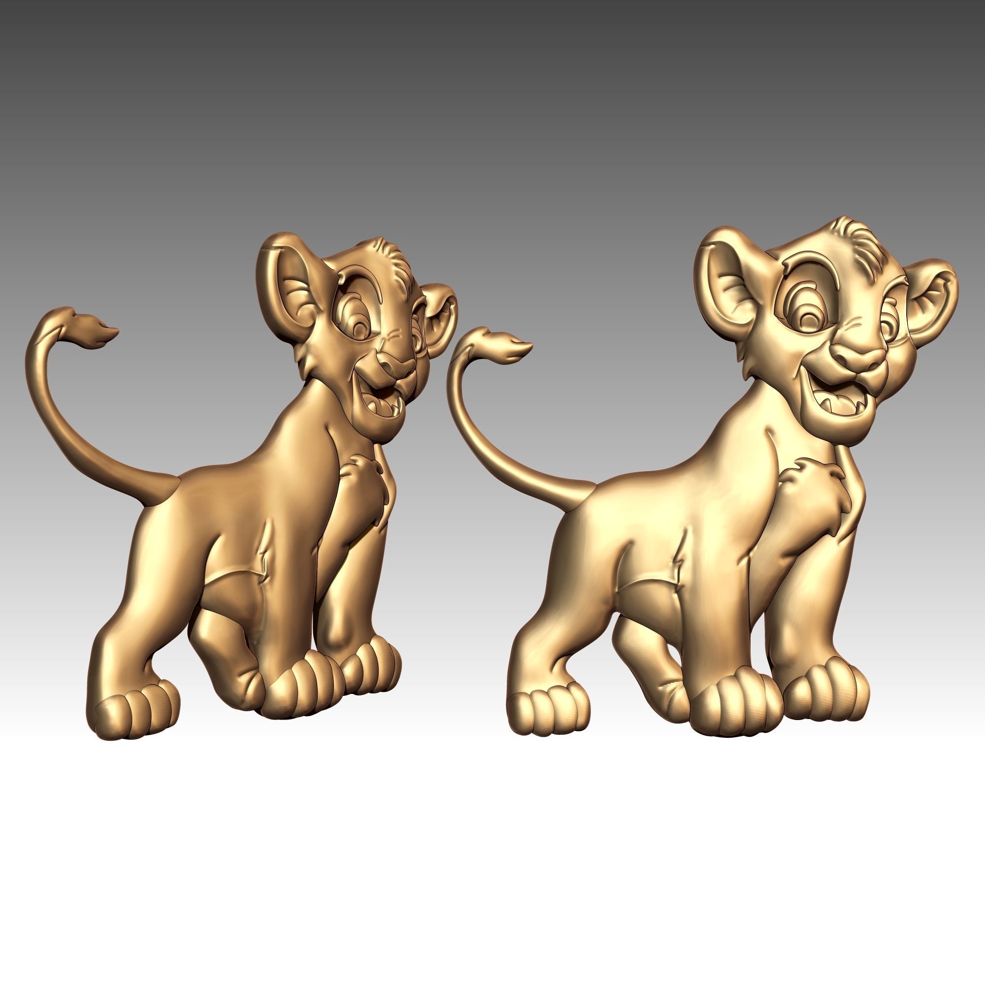 Simba Rey Leon 3D print model_2