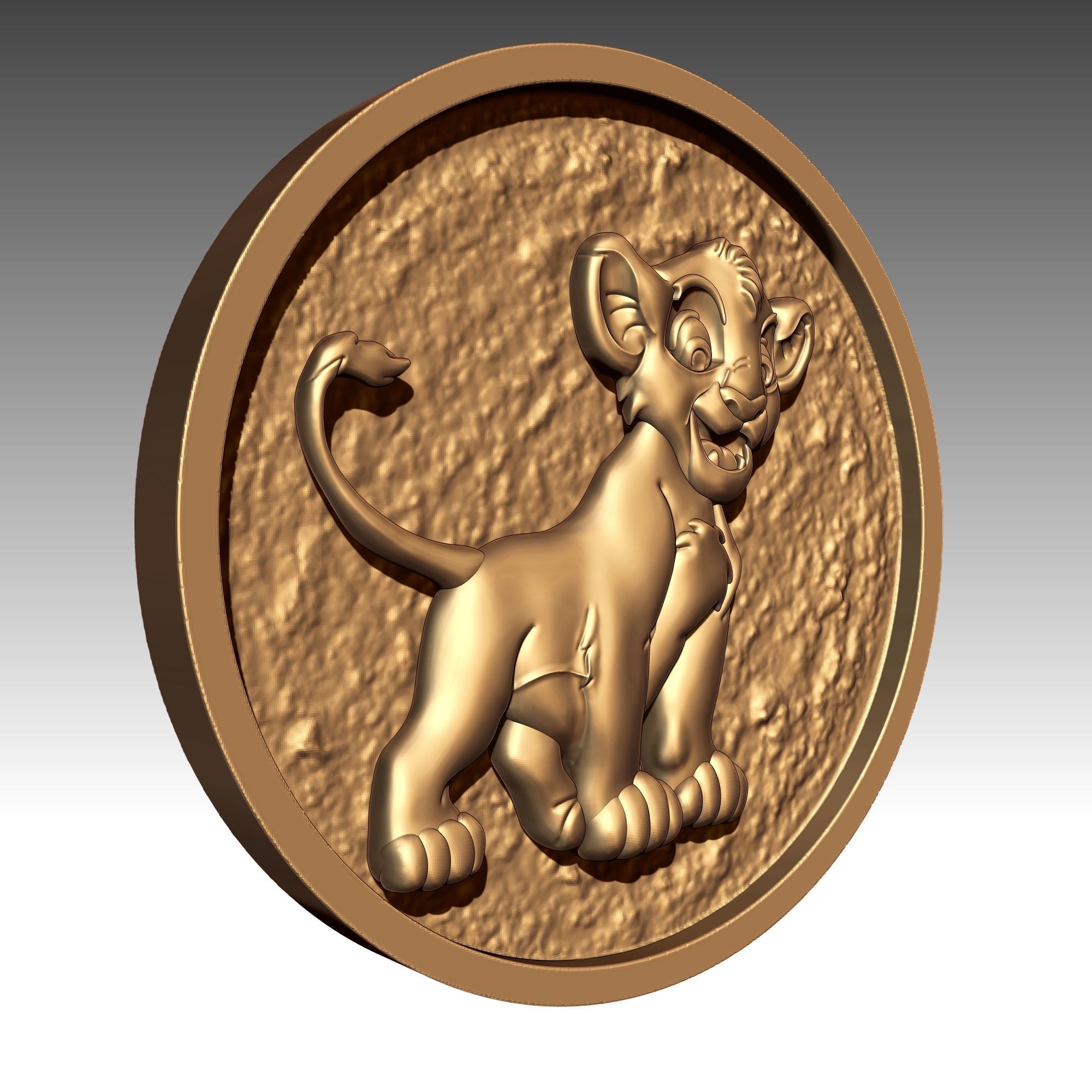 Simba Rey Leon 3D print model_3