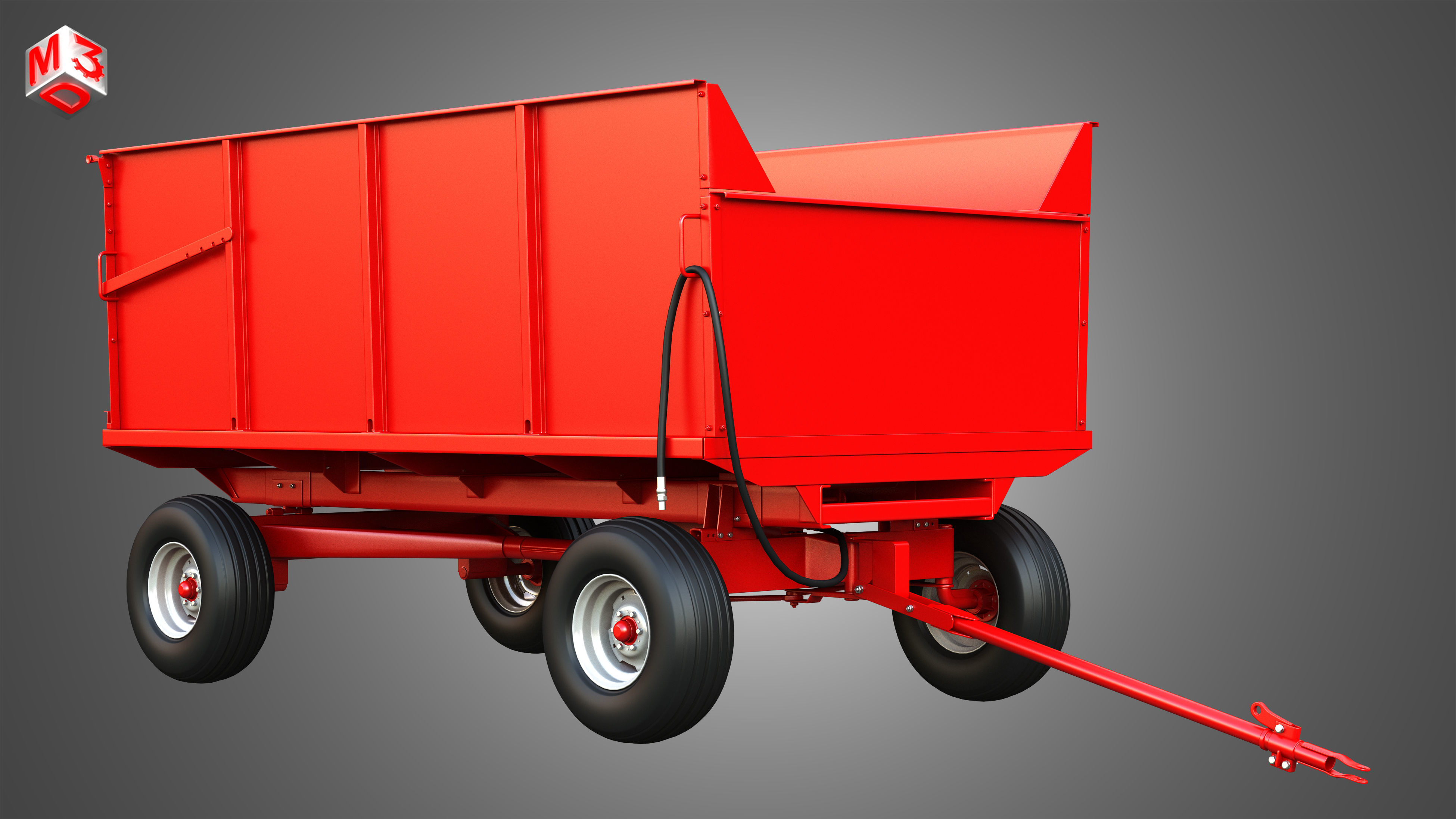 Stan-Hoist Grain - Forage Wagon 3D model_5