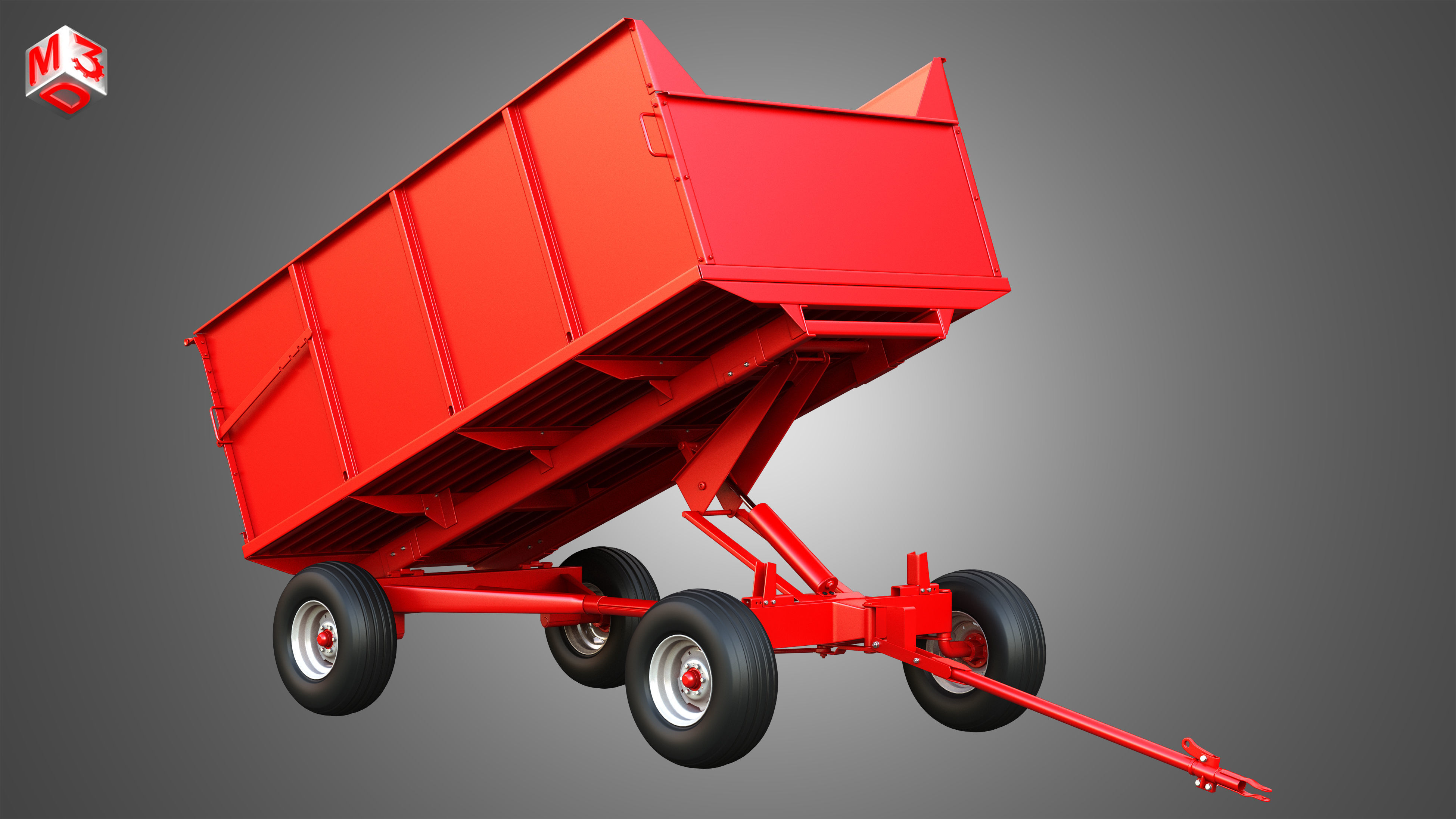 Stan-Hoist Grain - Forage Wagon 3D model_6