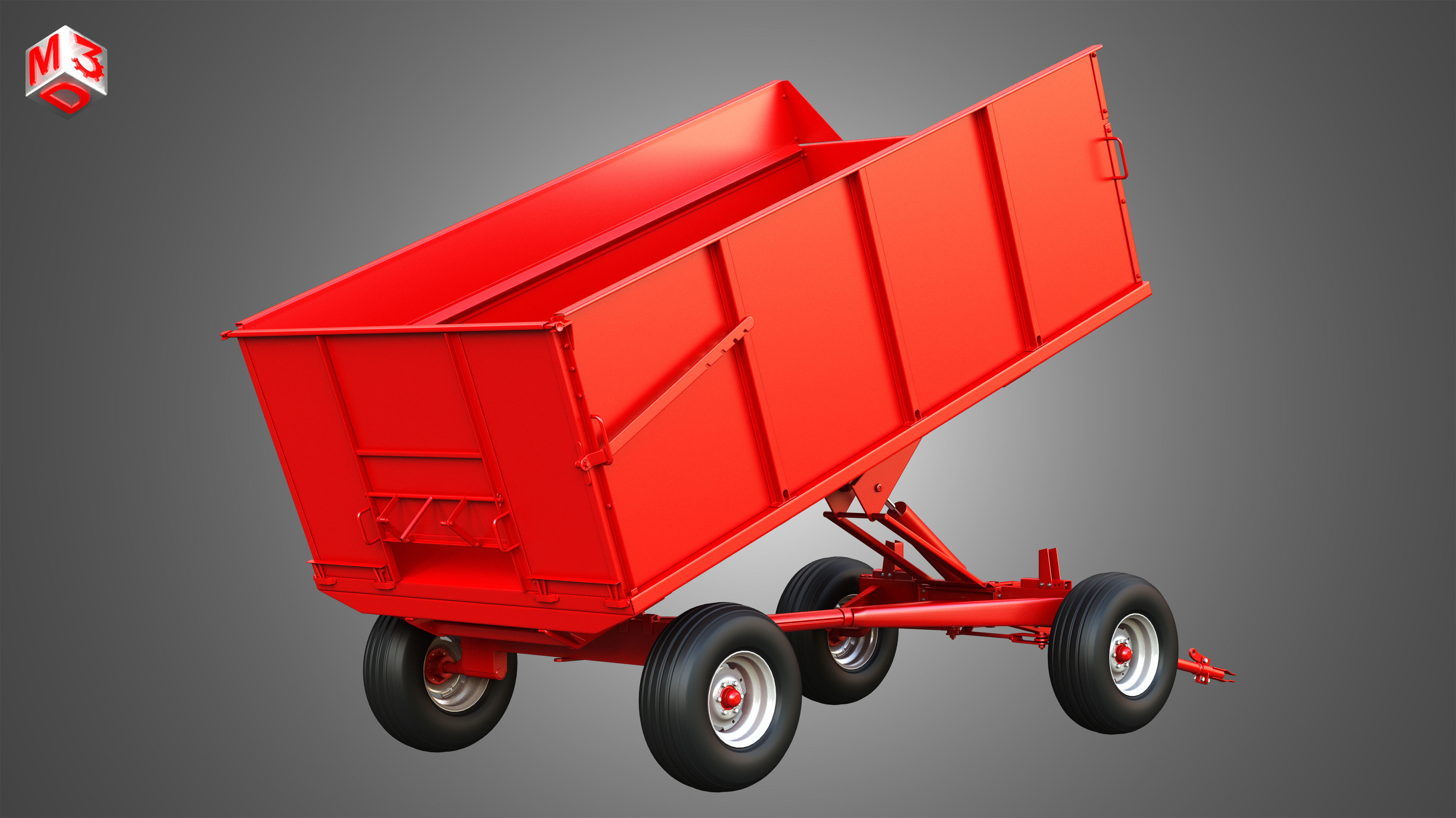 Stan-Hoist Grain - Forage Wagon 3D model_4