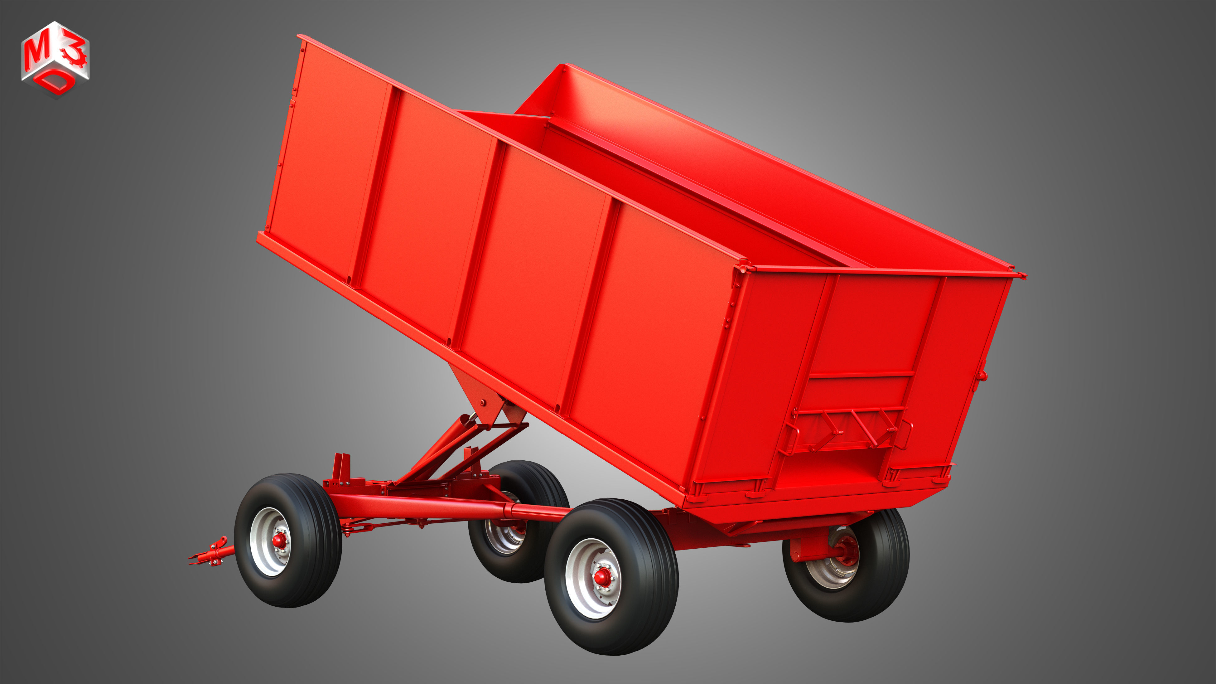 Stan-Hoist Grain - Forage Wagon 3D model_8