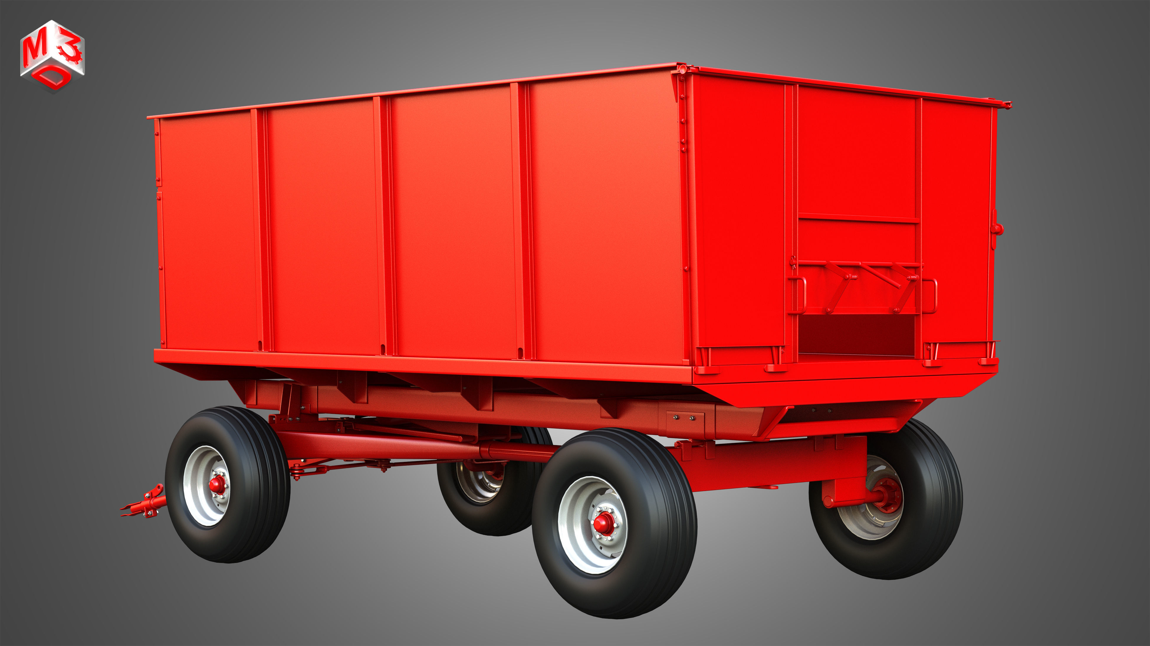 Stan-Hoist Grain - Forage Wagon 3D model_7