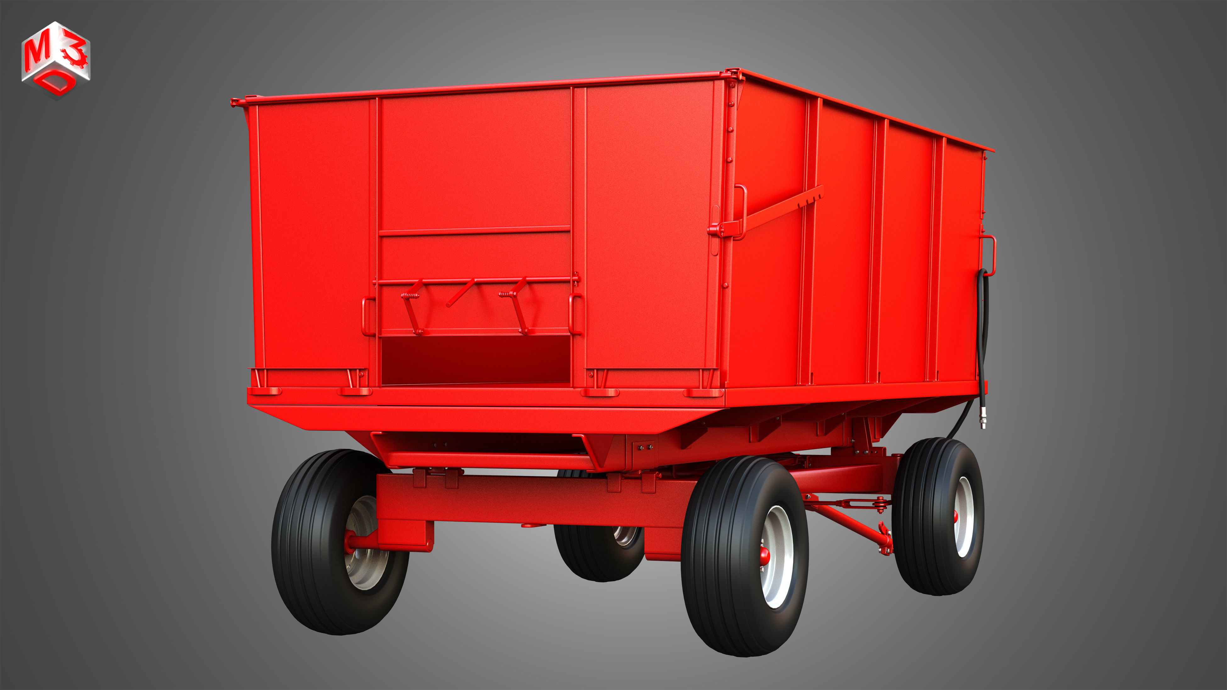 Stan-Hoist Grain - Forage Wagon 3D model_16