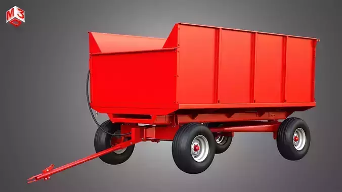 Stan-Hoist Grain - Forage Wagon 3D model