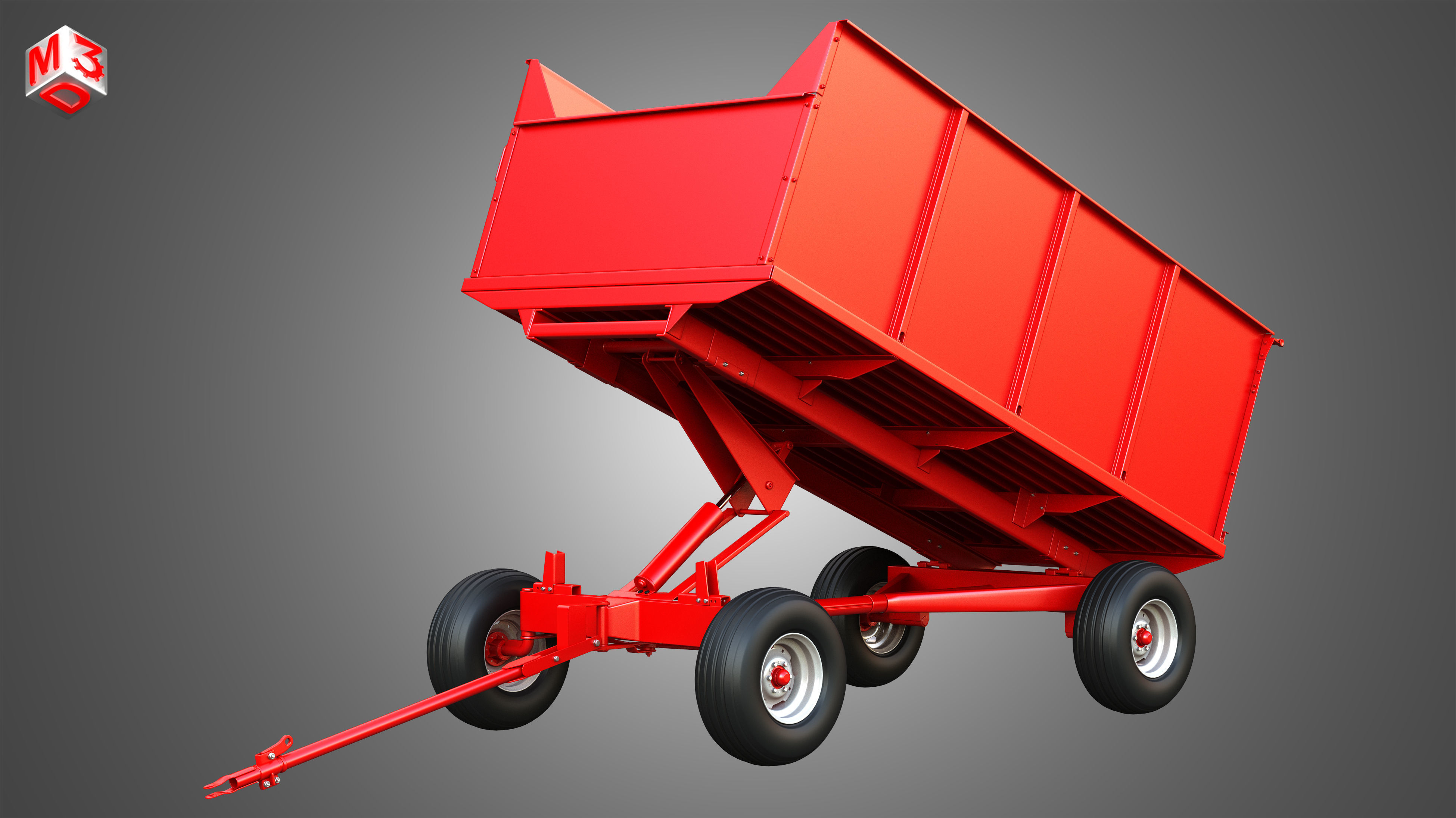 Stan-Hoist Grain - Forage Wagon 3D model_2