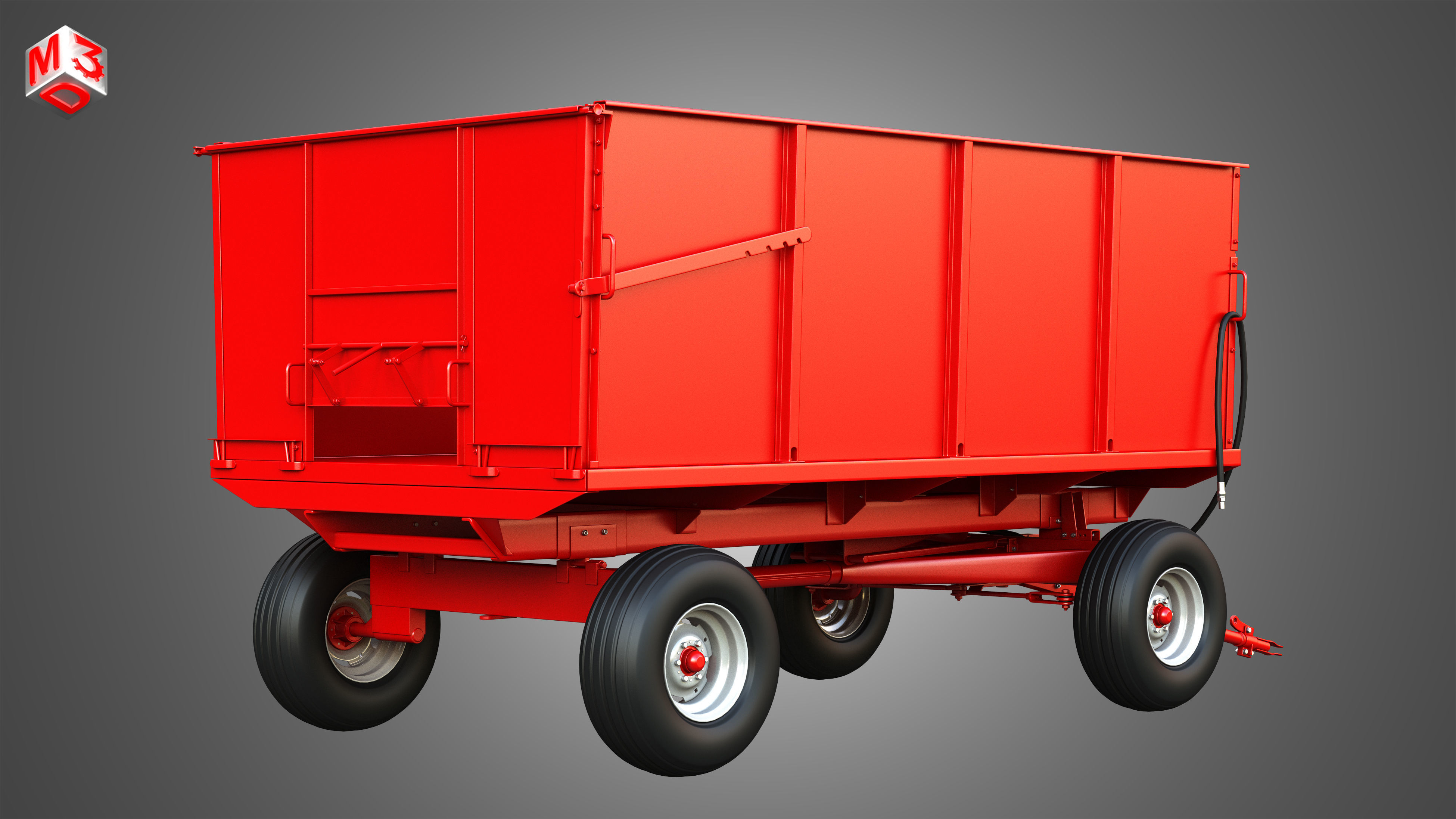Stan-Hoist Grain - Forage Wagon 3D model_3