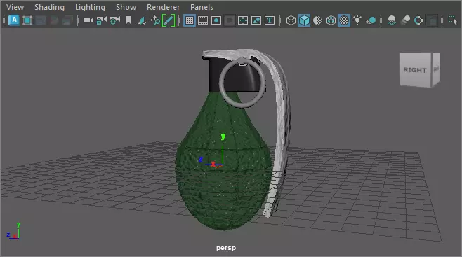 Lowpoly Dark Green Grenade Free low-poly 3D model