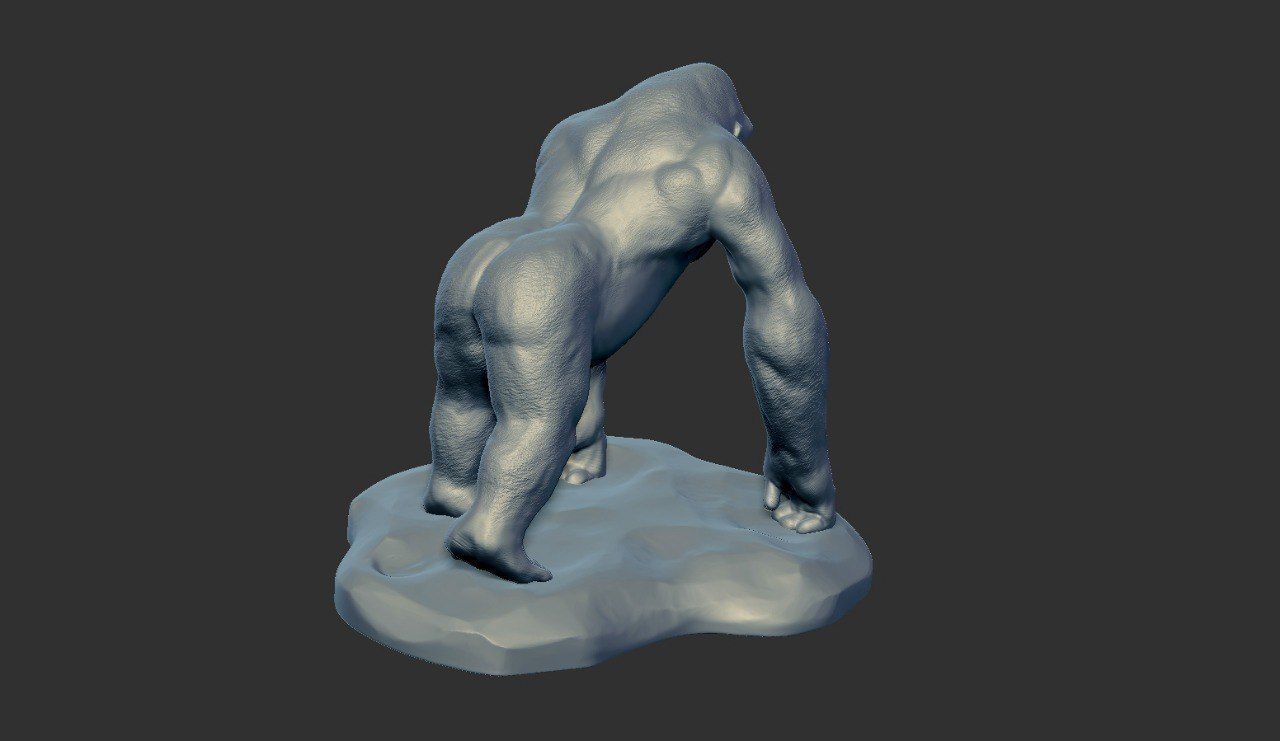 Silverback Gorilla 3D print model_13