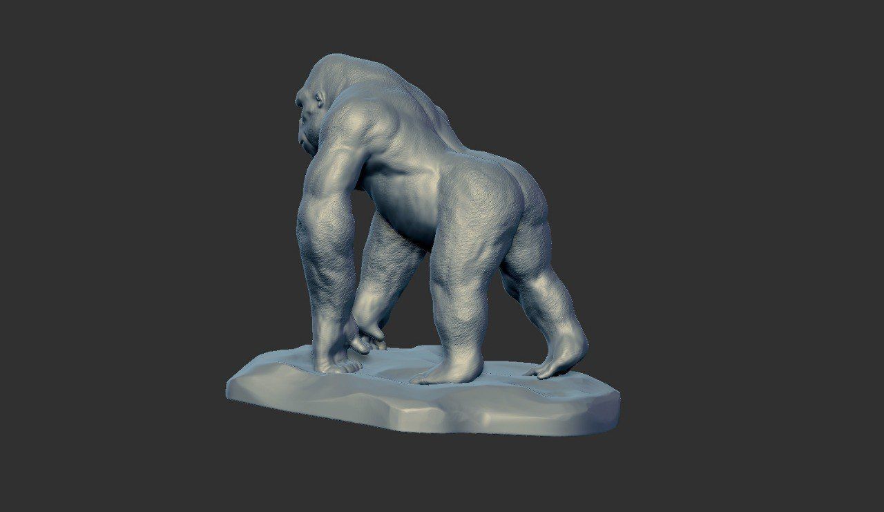 Silverback Gorilla 3D print model_12