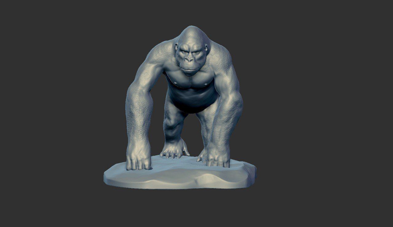 Silverback Gorilla 3D print model_10