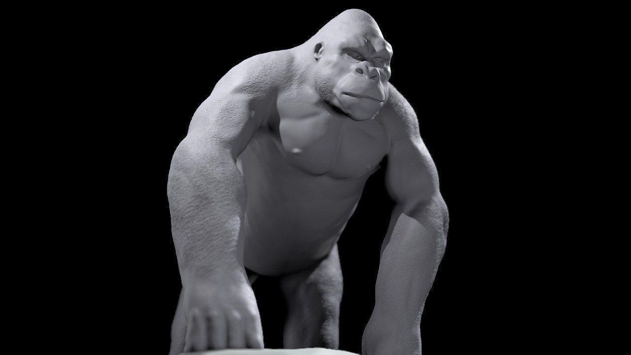 Silverback Gorilla 3D print model_8