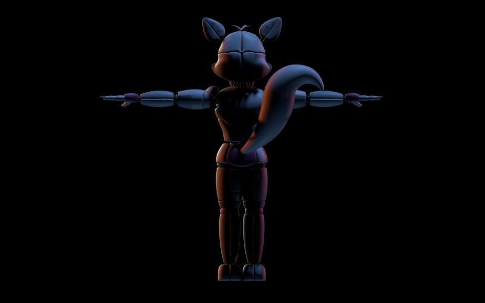 Funtime Foxy Low-poly 3D model_2