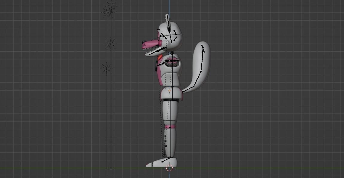 Funtime Foxy Low-poly 3D model_5