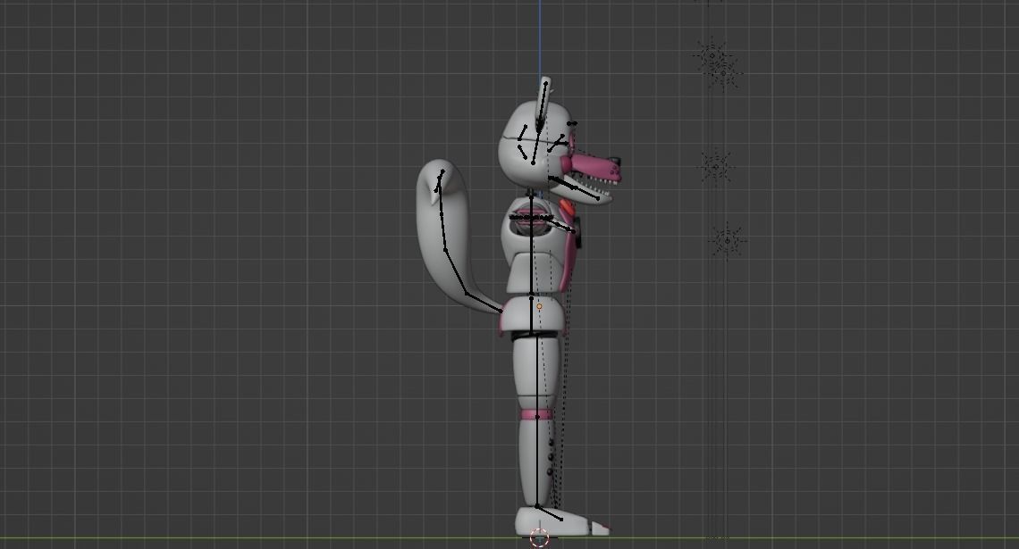 Funtime Foxy Low-poly 3D model_7