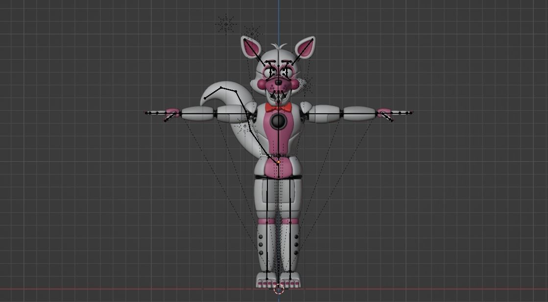 Funtime Foxy Low-poly 3D model_4