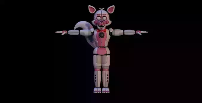 Funtime Foxy Low-poly 3D model