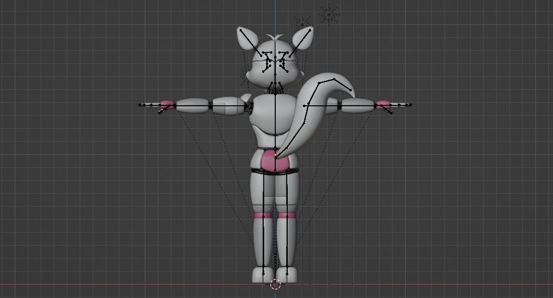 Funtime Foxy Low-poly 3D model_6