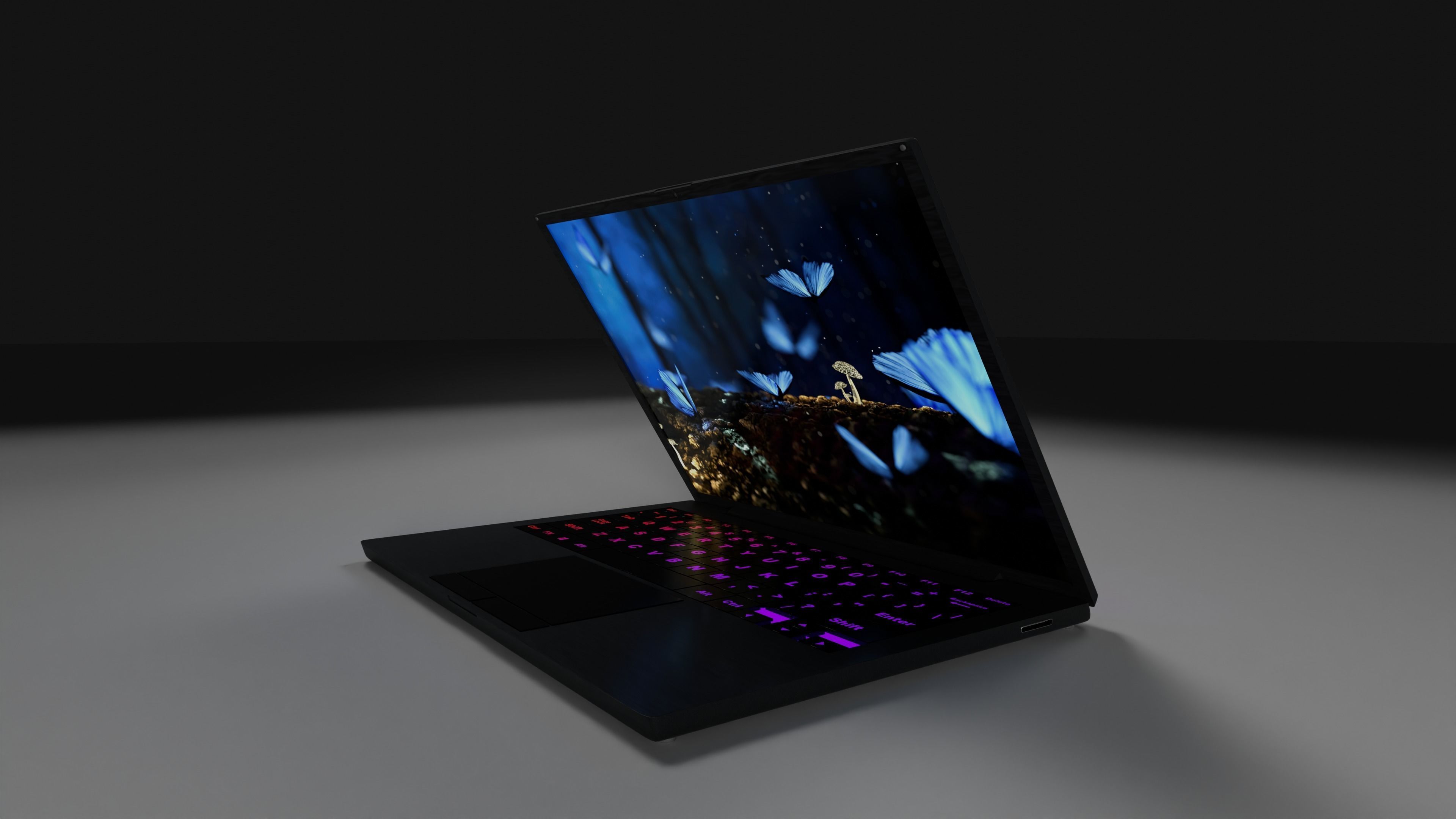 RGB Gaming Laptop 3D model_9