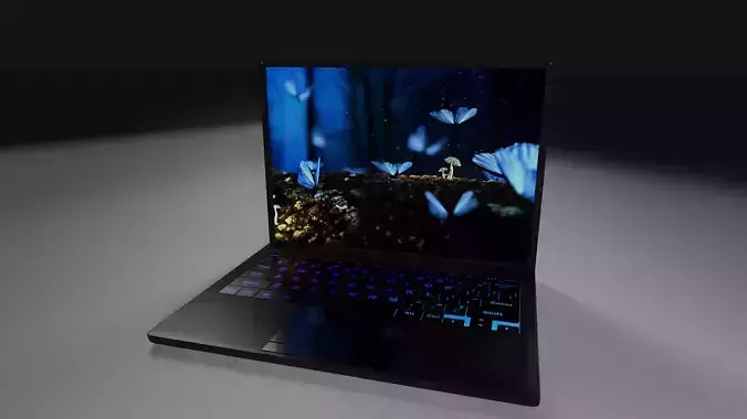 RGB Gaming Laptop 3D model