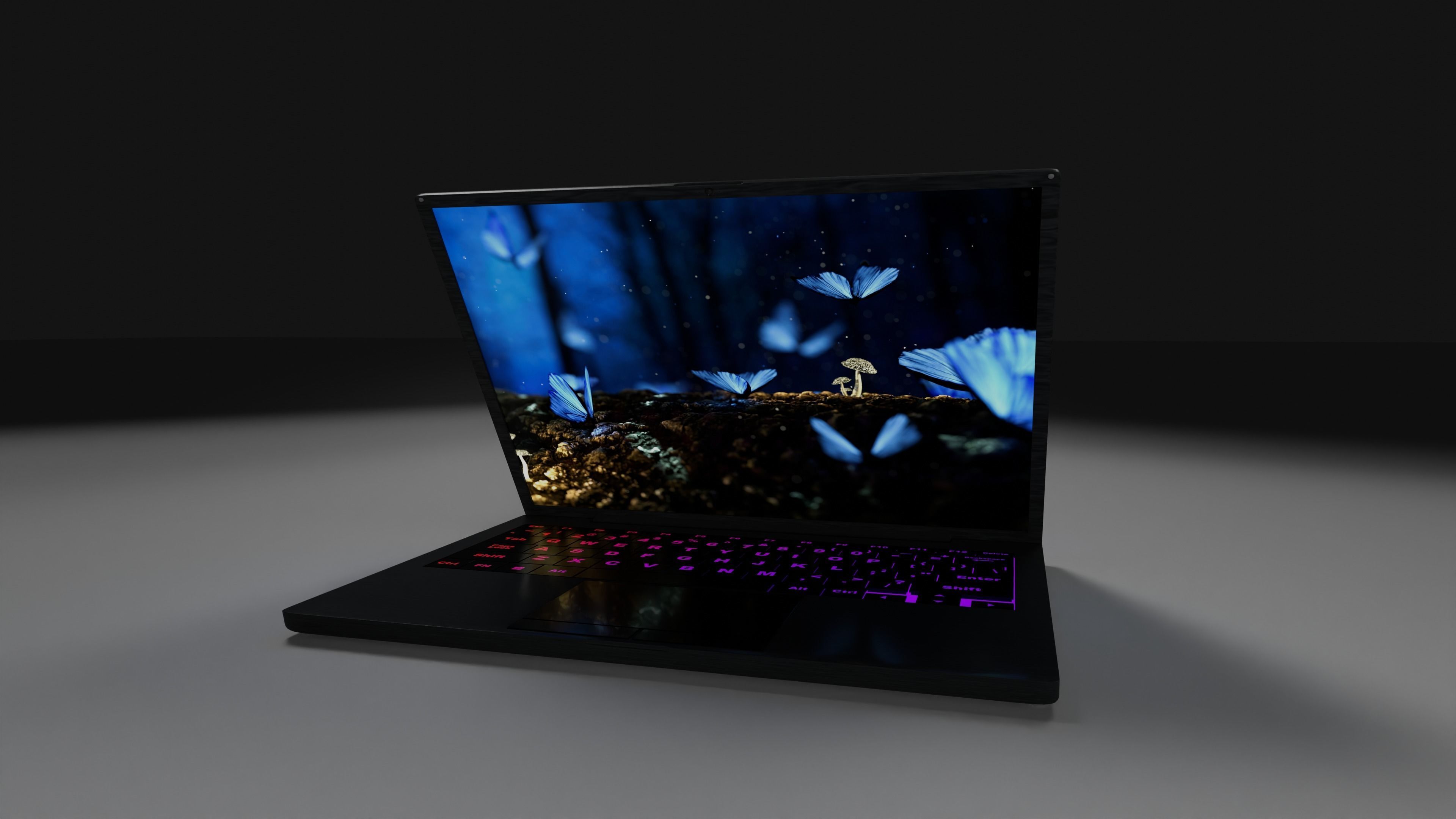 RGB Gaming Laptop 3D model_8