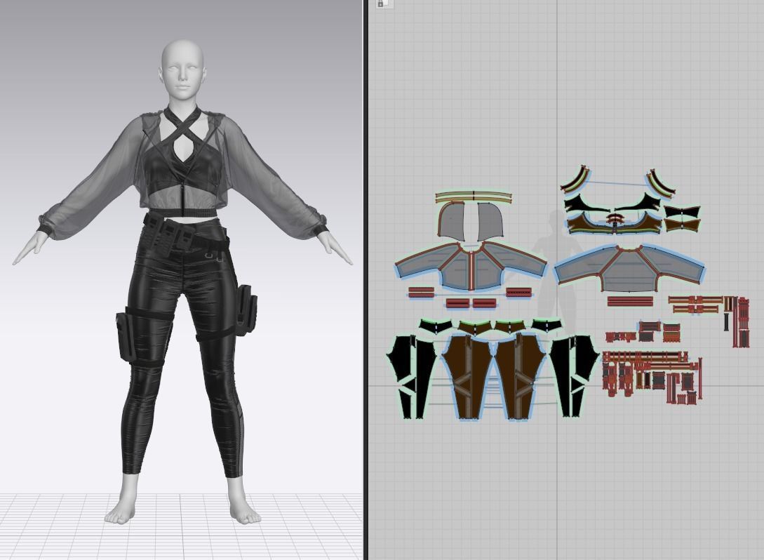 FAMALE OUTFIT Marvelous Designer project and OBJ 3D model | CGTrader