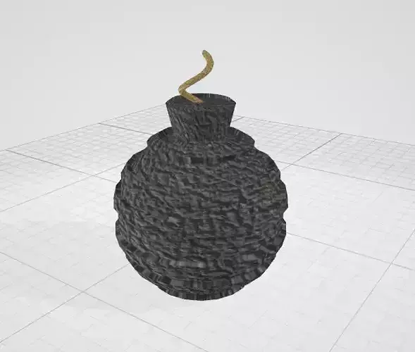 Lowpoly Lined Bomb