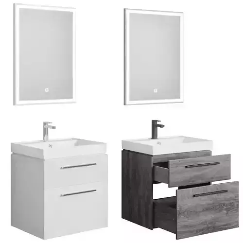 Nova 60 white rochelle oak 2 drawers