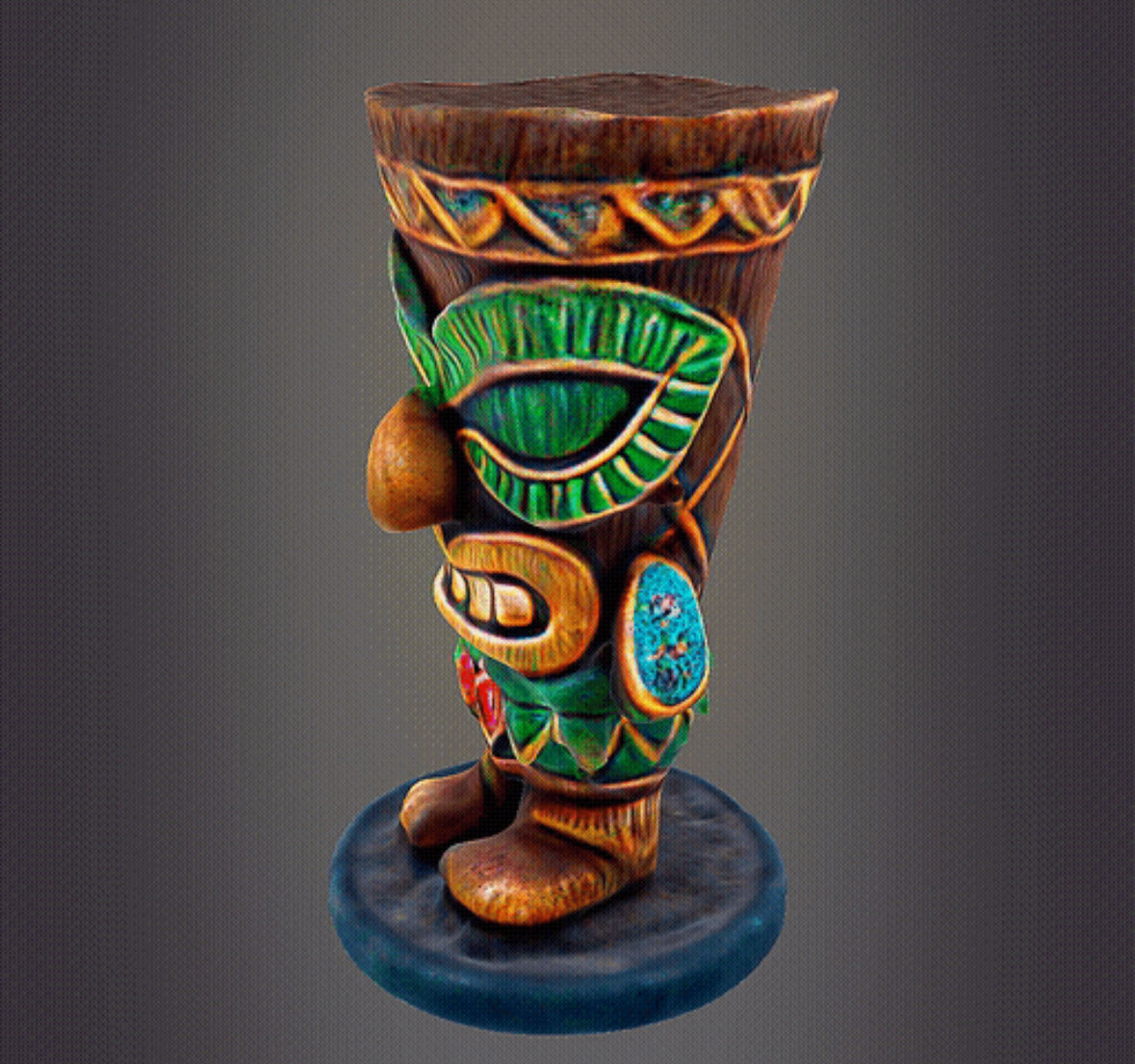 Tiki man house decor 3D print model_7