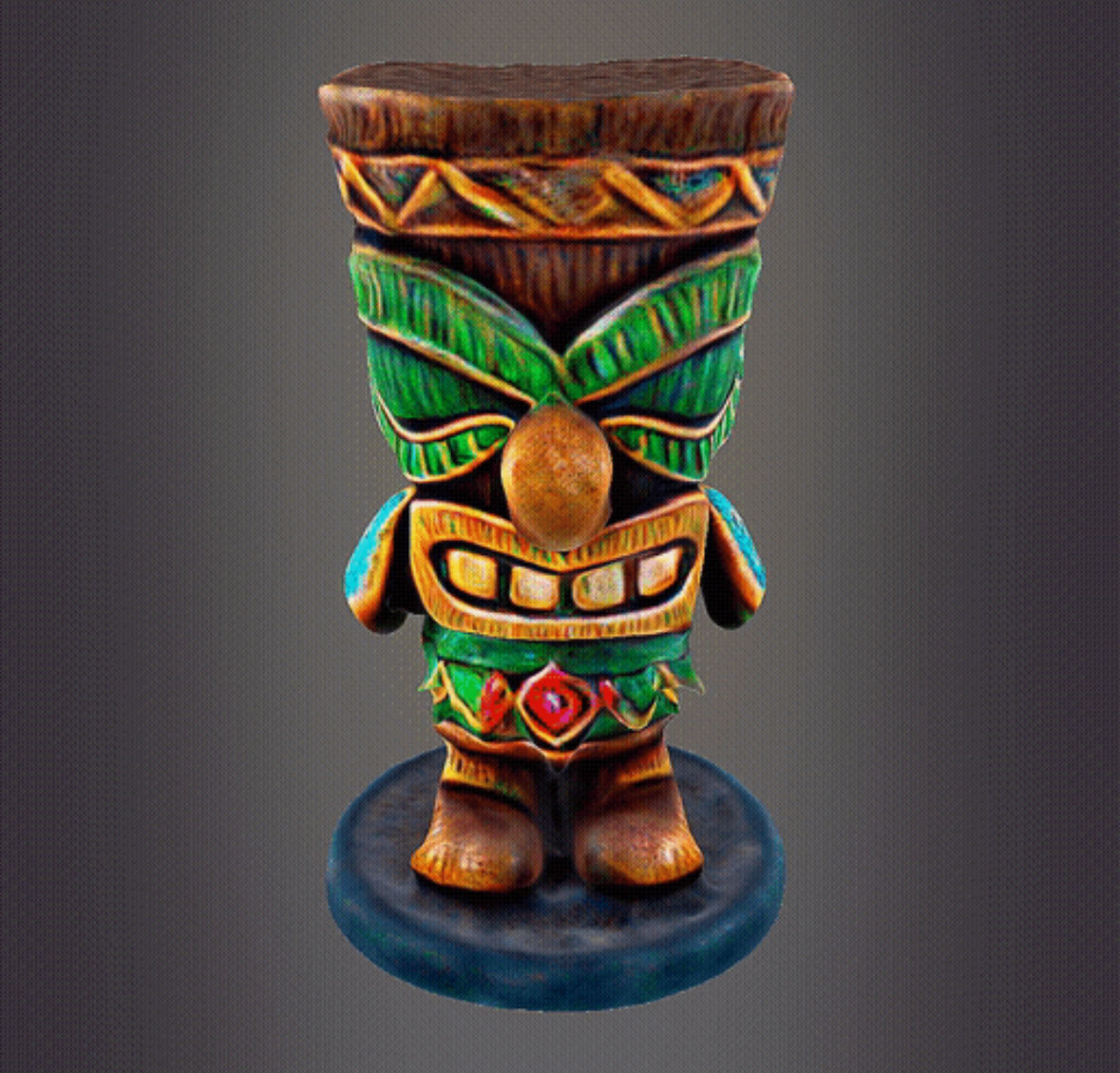 Tiki man house decor 3D print model_8