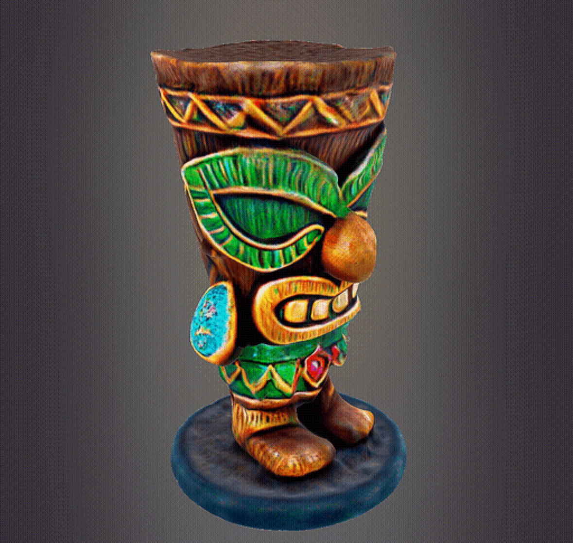 Tiki man house decor 3D print model_1