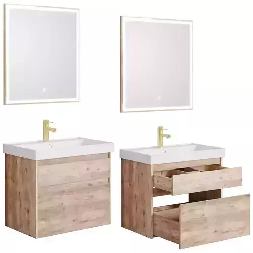 Nova Lite 60-75-90-100 Pencil case 2 drawers Rustic Oak