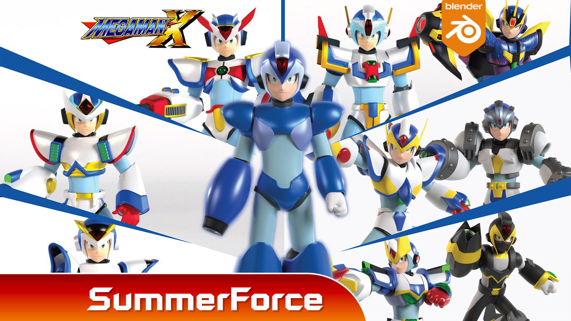 Megaman Falcon Armor - Mega Man X5 3D model_4